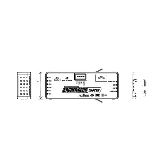 FrSky ARCHER PLUS SR8 8CH FrSky 2.4GHz ACCESS / ACCST D16 for X18S X20S XE X20 PRO HD Ttransmittes
